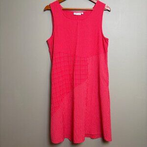 Habitat Clothes to Live In Women Midi Dress Sz M Lagom Artsy Asymmetric Textured